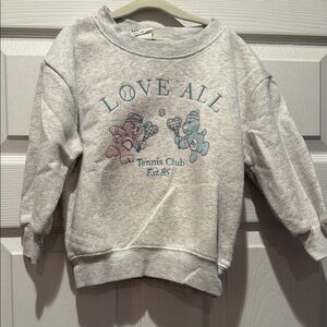 Cotton On Gray Kids Sweater with Blue and Pink Print